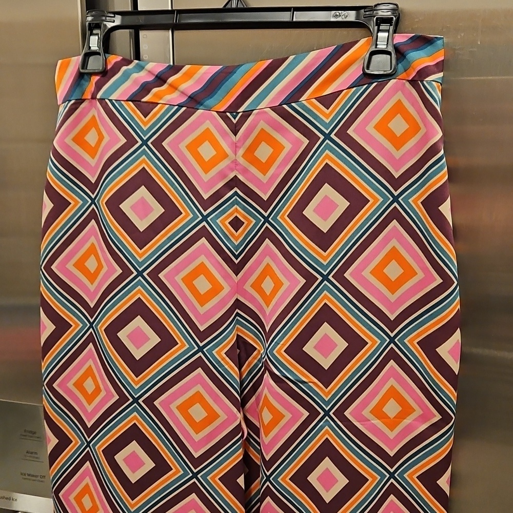 💕TRINA TURK💕 Bay Pant ~ Brookhaven Blocks Satin Georgette 6 NWT - Picture 11 of 16
